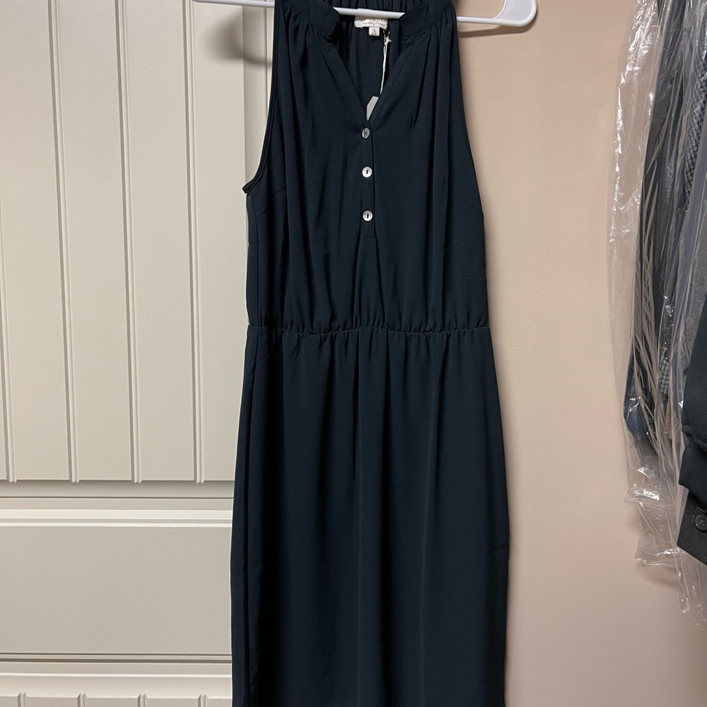 Mud Pie midi sleeveless black dress. NWT